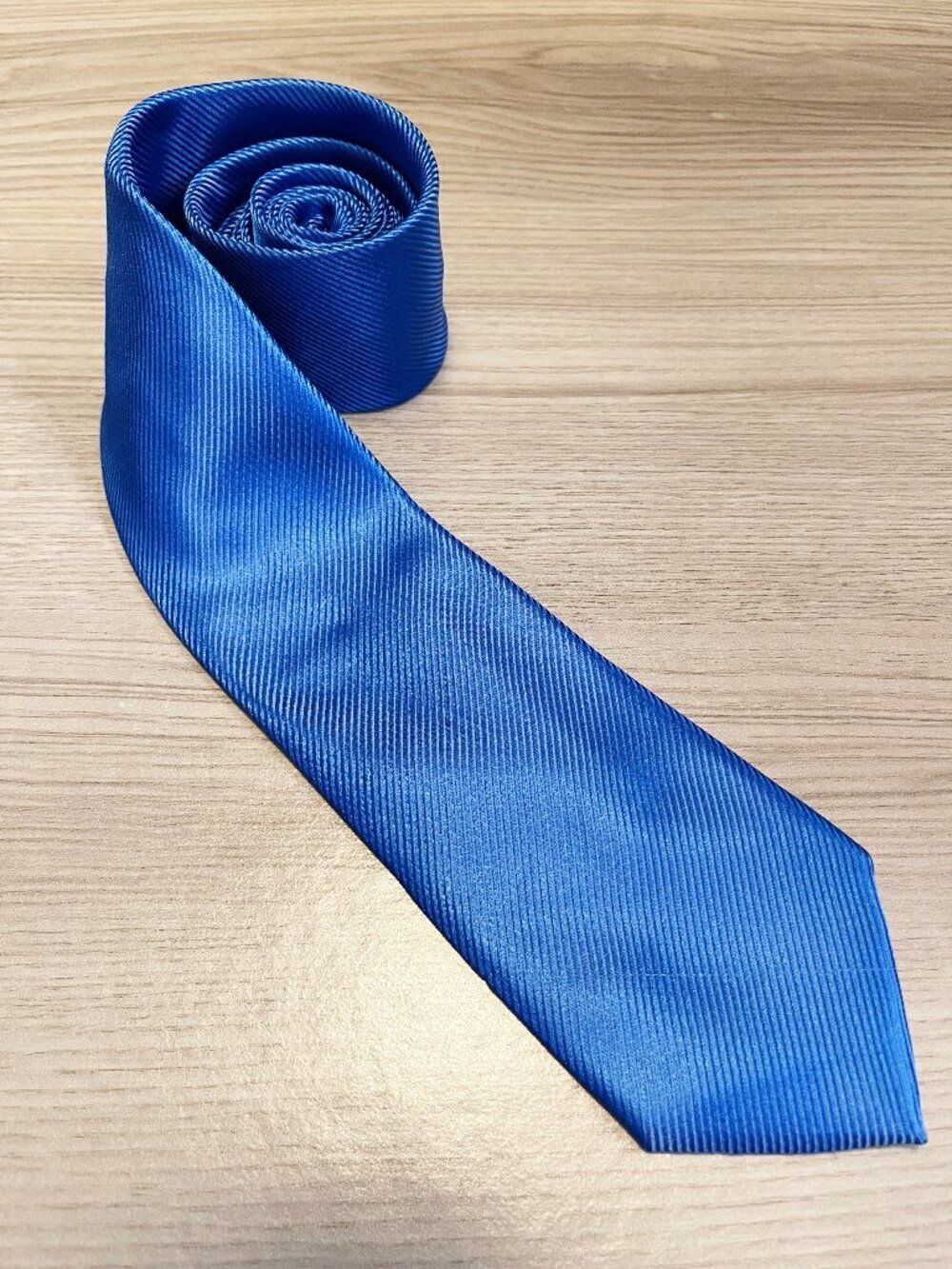 Geoffrey Beene Men’s Royal Blue Solid Textured Necktie Classic Formal Tie